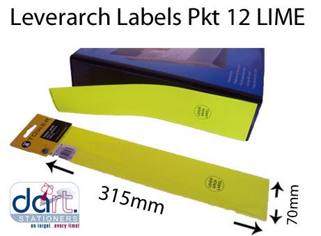 LEVERARCH LABELS PKT12 LIME