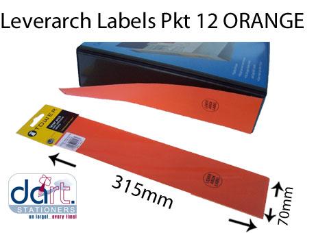 LEVERARCH LABELS PKT12 ORANGE