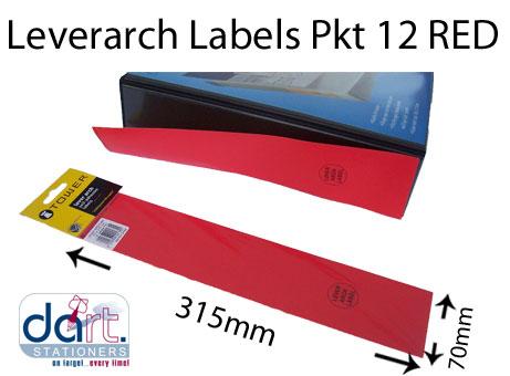 LEVERARCH LABELS PKT12 RED