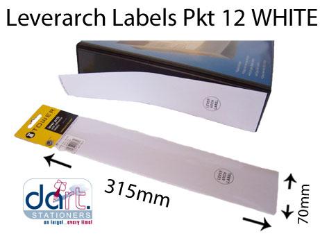 LEVERARCH LABELS PKT12 WHITE