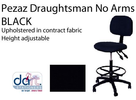 CHAIR PEZAZ DRAUGTSMAN NO ARMS BLACK