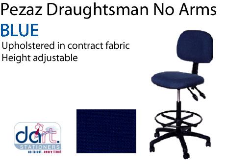 CHAIR PEZAZ DRAUGTSMAN NO ARMS BLUE