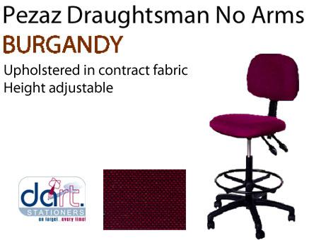 CHAIR PEZAZ DRAUGTSMAN NO ARMS BURGANDY