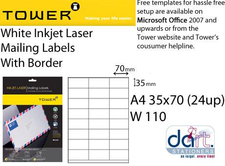 LASER LAB. 24UP BORDER 35X70