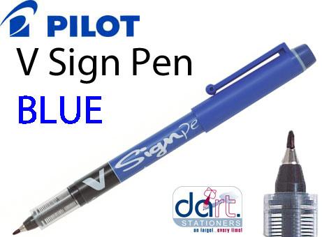 PILOT V SIGN PEN BLUE