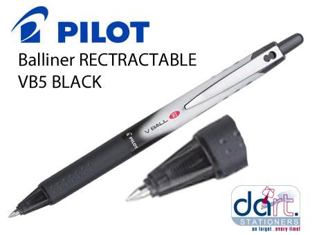 PILOT VB5 RETRACTABLE BALLINER BLACK