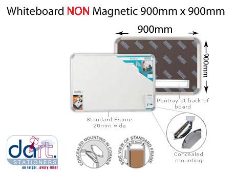 WHITEBOARD STD   900X900 NON MAGNETIC