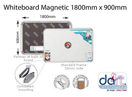 WHITEBOARD MAGNETIC 1800X900 STD