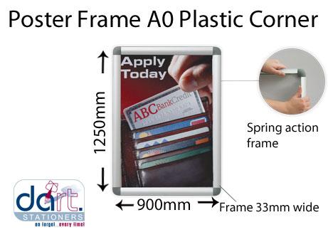 POSTER FRAME A0 1250X900MM PLASTIC CORNER