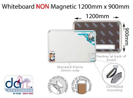 WHITEBOARD STD  1200X900 NON MAGNETIC