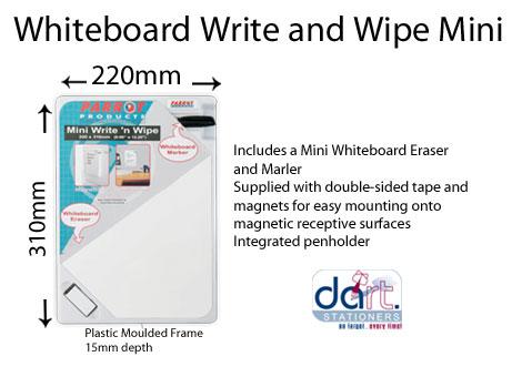 WHITEBOARD WRITE&WIPE MINI 220X310MM